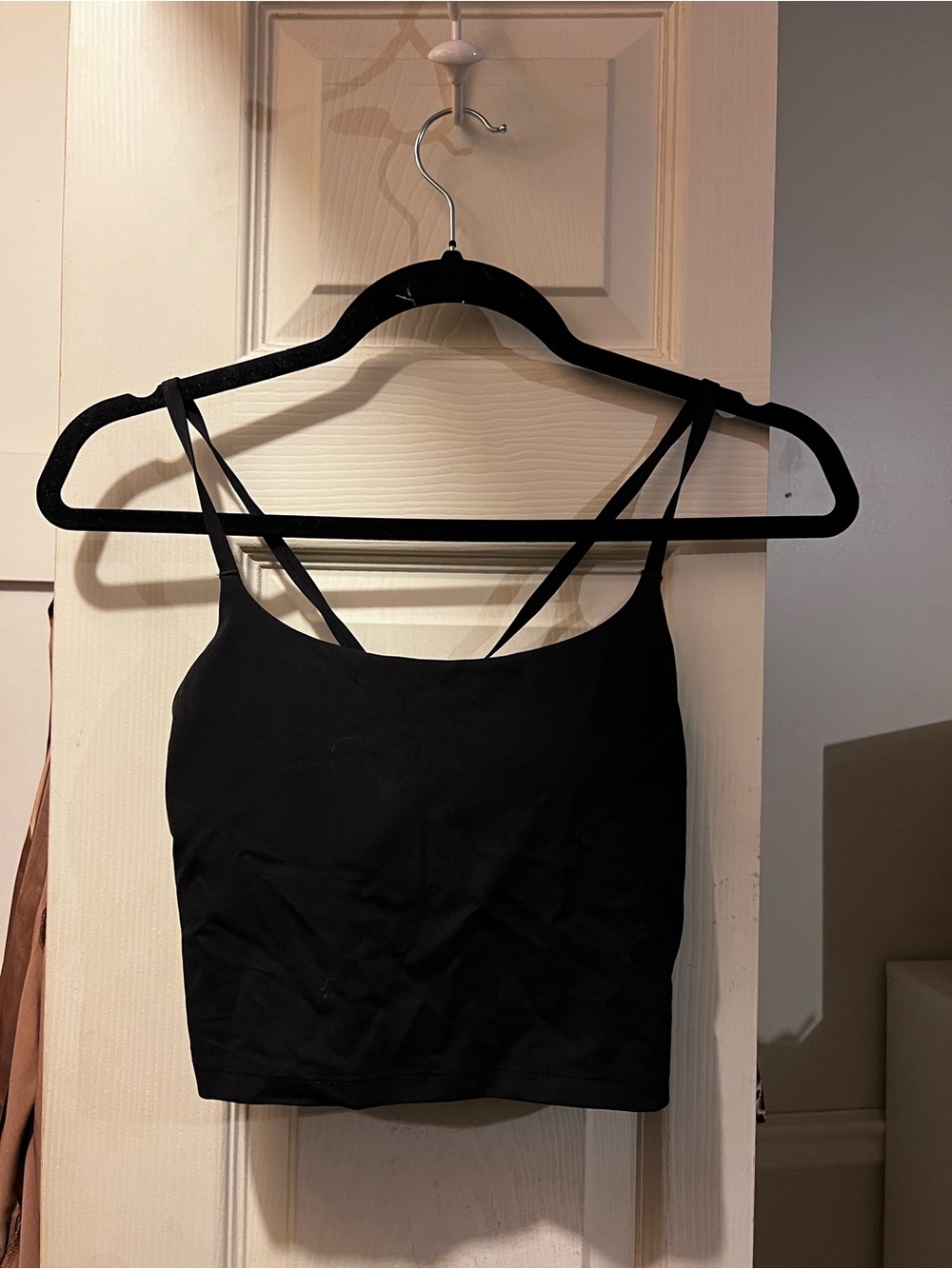 AERIE like new Black Strappy Crop Tank Top/Bra